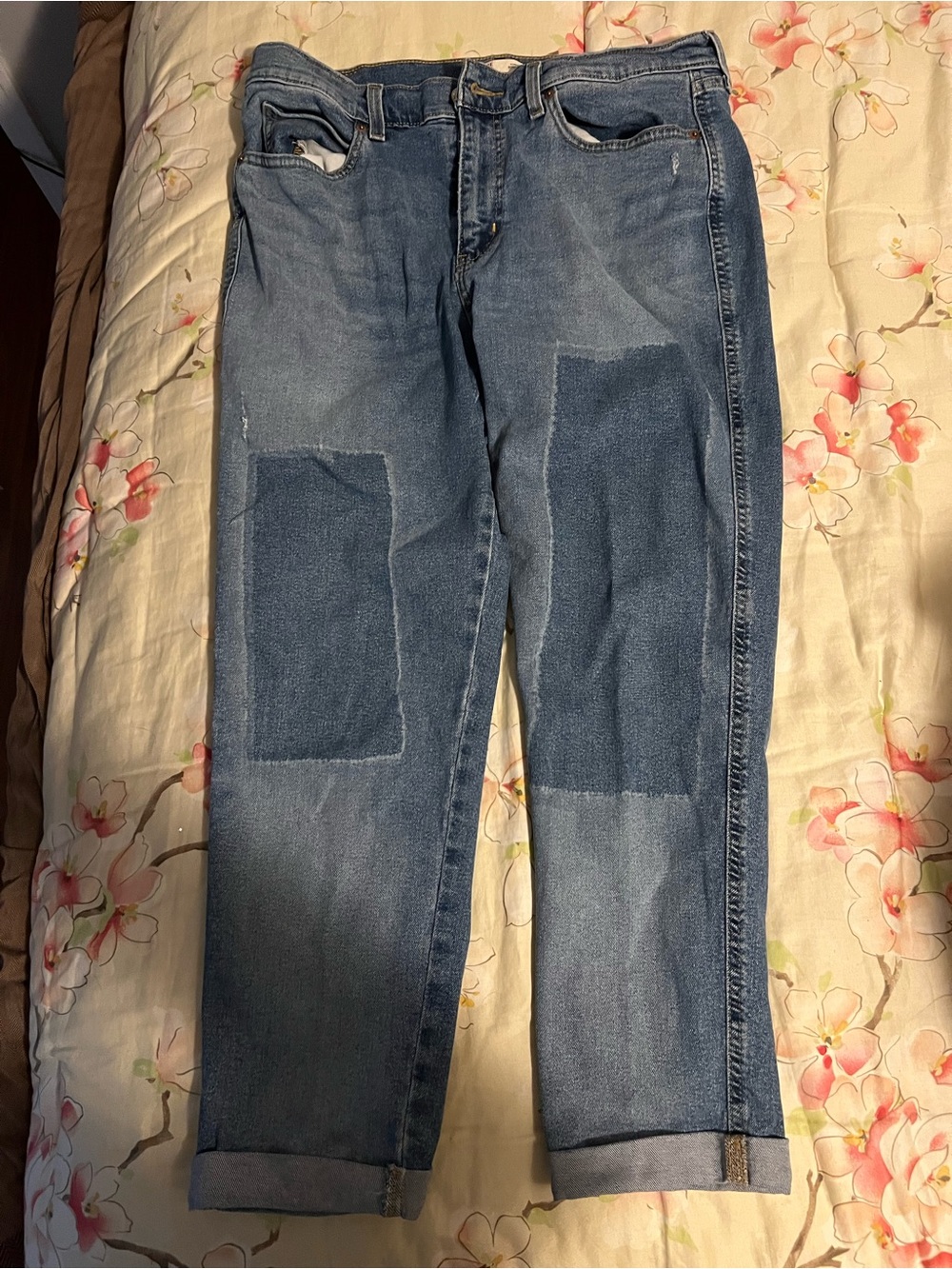 Signature by Levi Strauss Womens Heritage Boyfriend Cuffed Leg Jeans-Size 10,